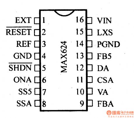 Regulator DC-DC Circuit and Pin of Power Supply Monitor and its Main Features-MAX624