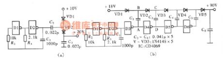Double Voltage Boost Circuit Constituted By In Gate Circuit(CD4069)