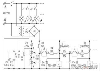 Circuit diagram of controlling groups of light by one single switch