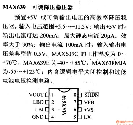 Regulator DC-DC Circuit and Pin of Power Supply Monitor and its Main Features-MAX639