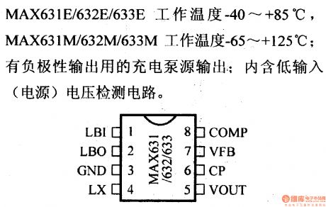 Regulator DC-DC Circuit and Pin of Power Supply Monitor and its Main Features-MAX631