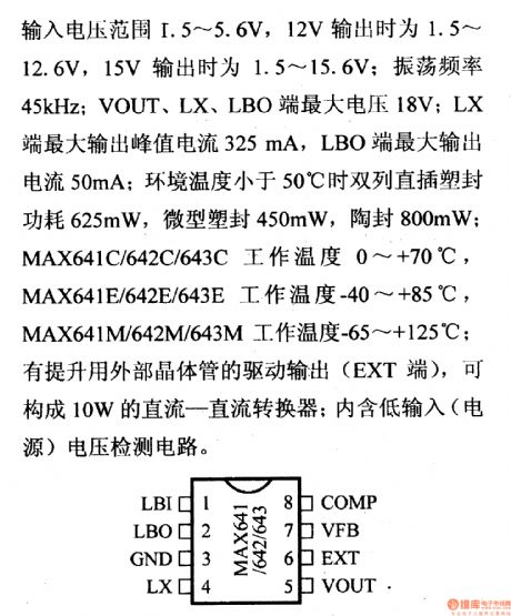 Regulator DC-DC Circuit and Pin of Power Supply Monitor and its Main Features-MAX641/642/643
