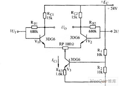 Deep-current negative feedback differential motion amplifier diagram