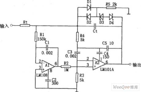LM101A and LM108 high-speed integrator circuit diagram