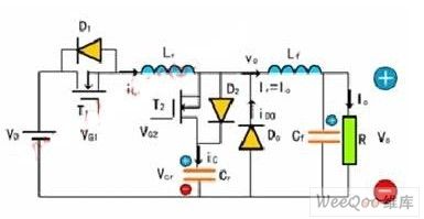 ZCS PWM DC/DC converter circuit diagram