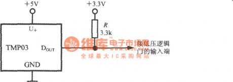 The low voltage logic circuit composed of intelligent temperature sensor TMP03
