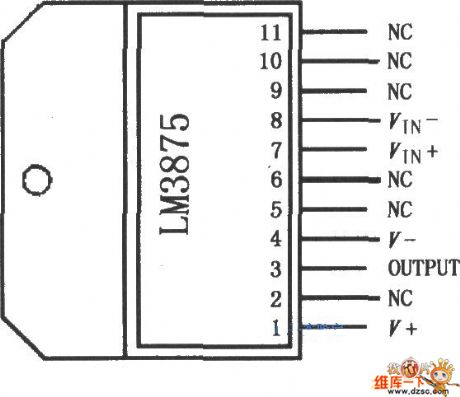 Audio power amplifier LM3875 circuit diagram