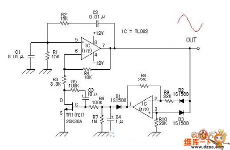 Sine wave generation schematic circuit diagram