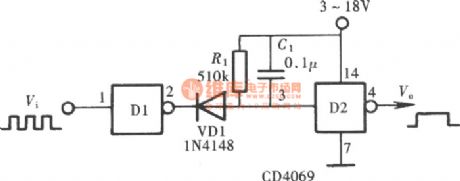 The pulse demodulator composed of gate circuit