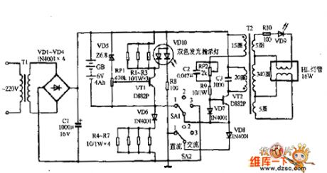 Emergency light circuit diagram 01