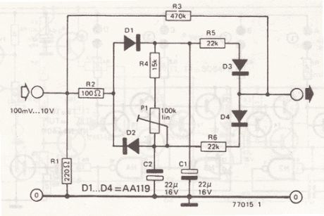 Dynamic compressor – passive components, no power supply