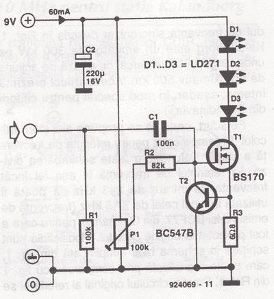 Infrared headphones transmitter  circuit