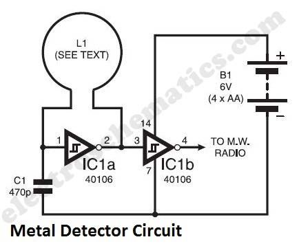 Simple metal detector circuit