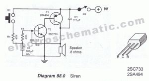 Simple siren circuit