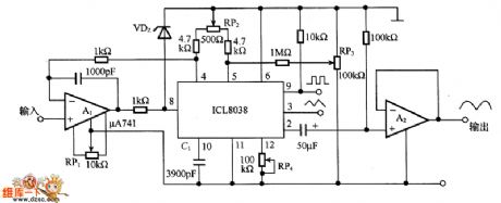 Linear voltage-controlled oscillator circuit diagram