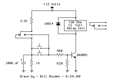 Single Transistor Relay Toggle Circuit