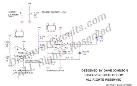 Alkaline Low Battery Voltage Indicator