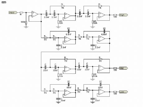 3-Way Linkwitz Riley Crossover