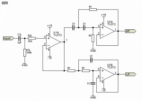 - 12dB / Octave Crossover Network