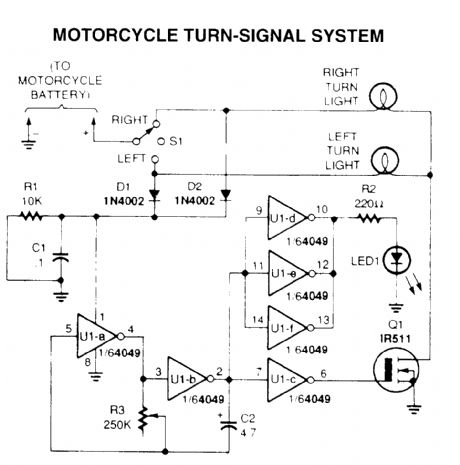 motorcycle turn-signal system