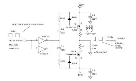 300V PEAK TO PEAK SIGNAL GENERATOR