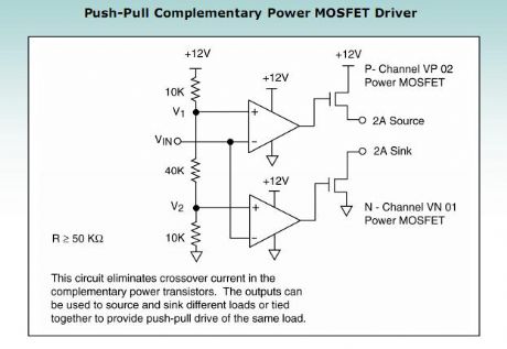 push-pull complementary power MOSFET driver