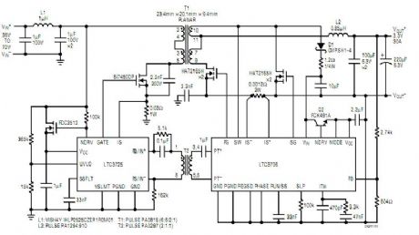 LED stepdown power supply - PFM stepdown switcher powers LEDs