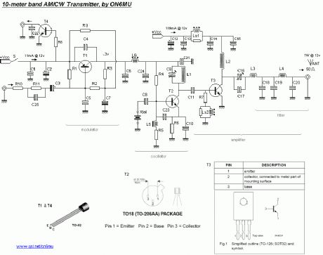1Watt AM CW Transmitter for 10 Meterband