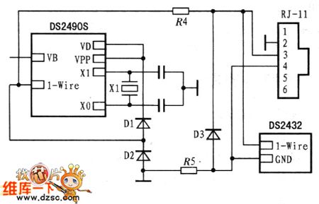RJ-11 bridge circuit schematic
