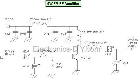 5 Watts FM RF Amplifier