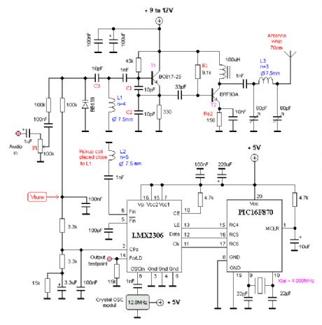 500mW PLL FM Transmitter 88-108MHz