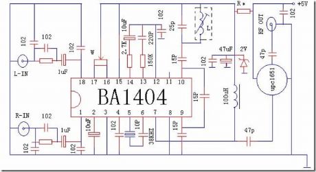 BA1404 Transmitter with UPC1651RF Amplifier