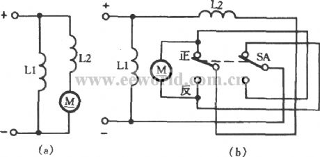 DC compound motor commutation circuit