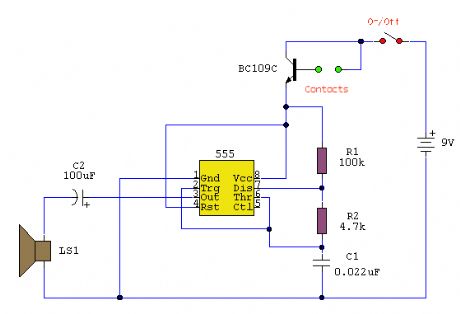 Water Activated Alarm circuit