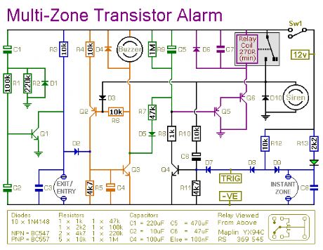 Multi-Zone Transistor Alarm
