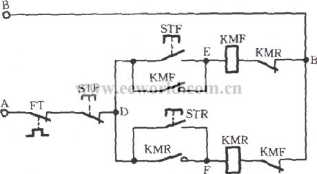 Resistor detected motor reversing control circuit