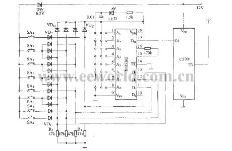 Eight-way remote control transmitter CS901