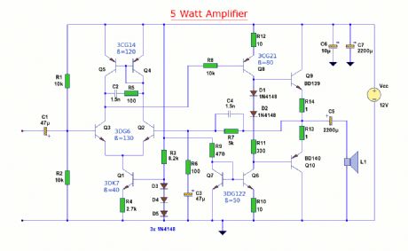 12 Volt 5 Watt Amplifier