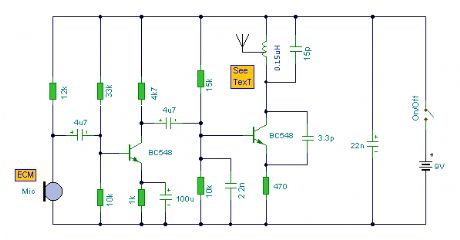 A small FM voice transmitter for Band 2 VHF