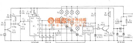 5GM168 audio voltage-controlled dance halls decorative lantern with birdsong sound circuit