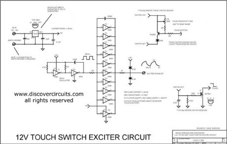 12V TOUCH SWITCH EXCITER CIRCUITS