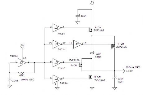 CHARGE PUMP EFFICIENTLY DIVIDES SUPPLY VOLTAGE