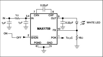 Compact, Inductor less Boost Circuit Regulates White-LED Bias Current