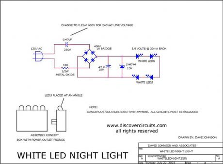 SIMPLE WHITE LED NIGHT LIGHTS