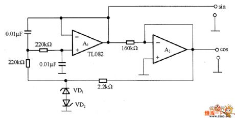 Simple two-phase oscillator circuit diagram