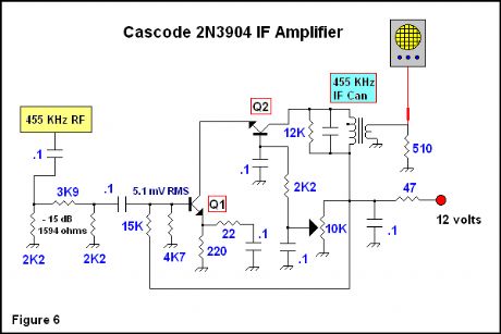 cascode 2N3904 IF amplifier