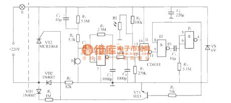 Digital circuit sound and light control stairs delay switch circuit ( 1 )