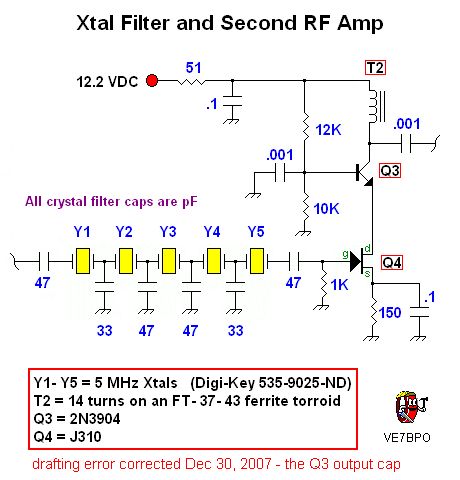 Crystal Filter and Second RF Amplifier Stage