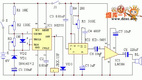 Electronic imitation sound pest quitter circuit diagram