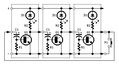 Circuit diagram using LEDs